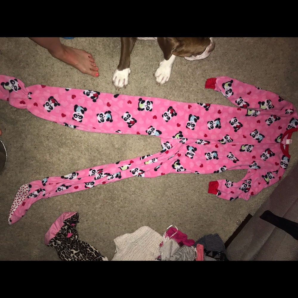 Kids Panda Footed Pajamas